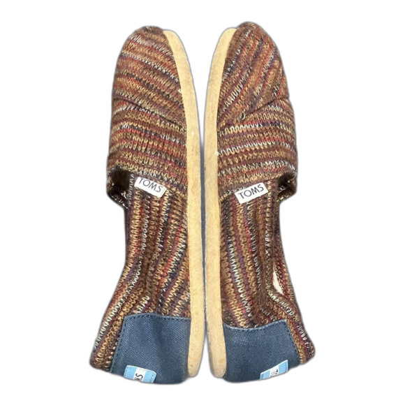 TOMS Brown Knit Fleece‎ Lined Classic Slip On - Picture 6 of 8